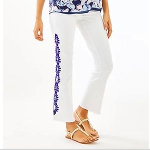 Lilly Pulitzer South Ocean Crop Jean NWT sz 12